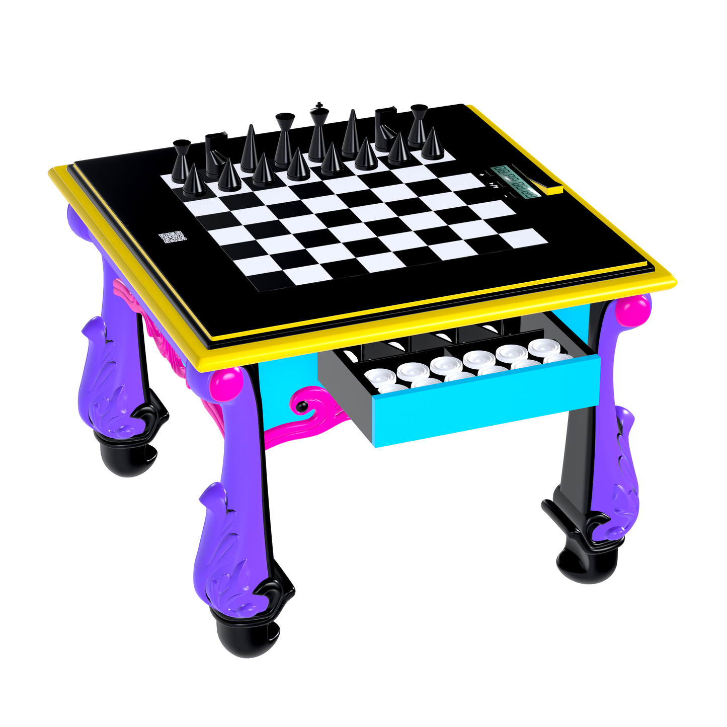 The Rook Chess & Checkers Table